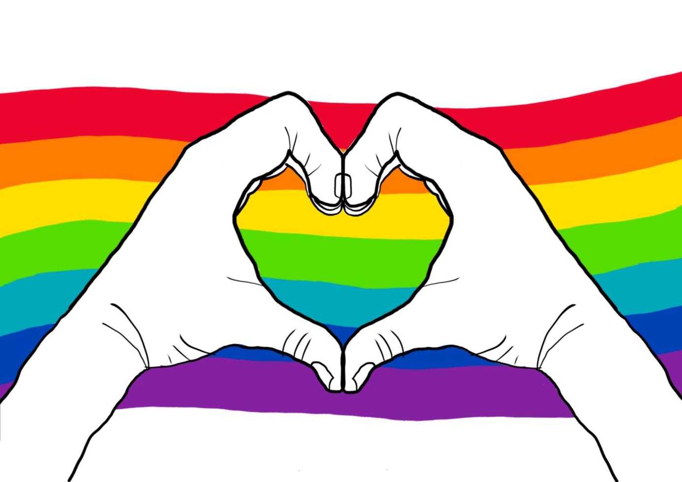 big heart gesture to celebrate pride month. photo