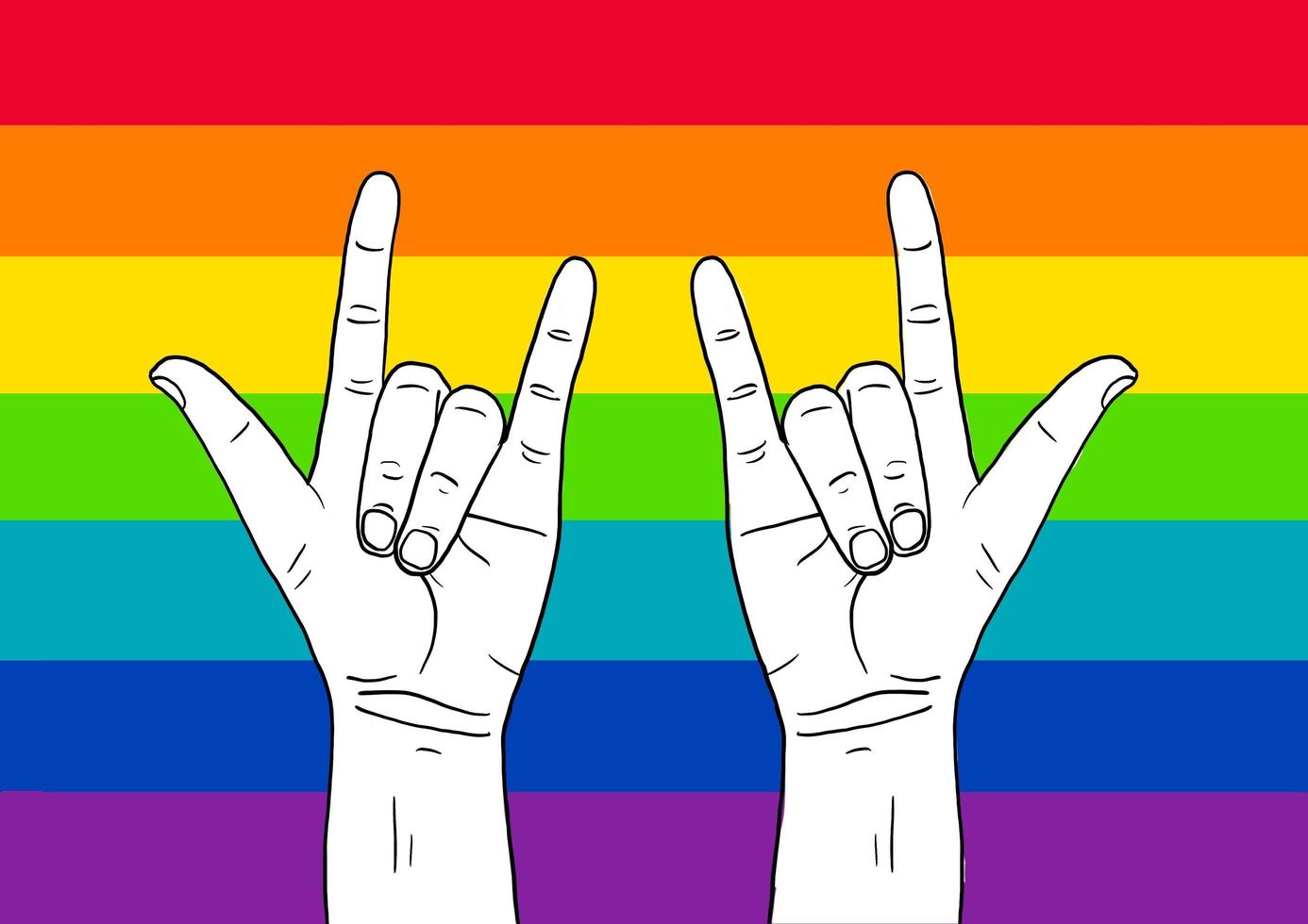 PRIDE month celebrates love for LGBTQ with rainbow colorful flag photo