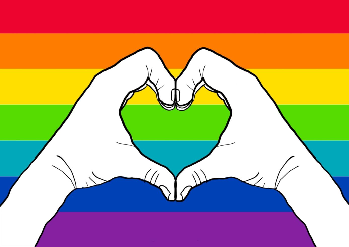 big heart gesture to celebrate pride month. photo
