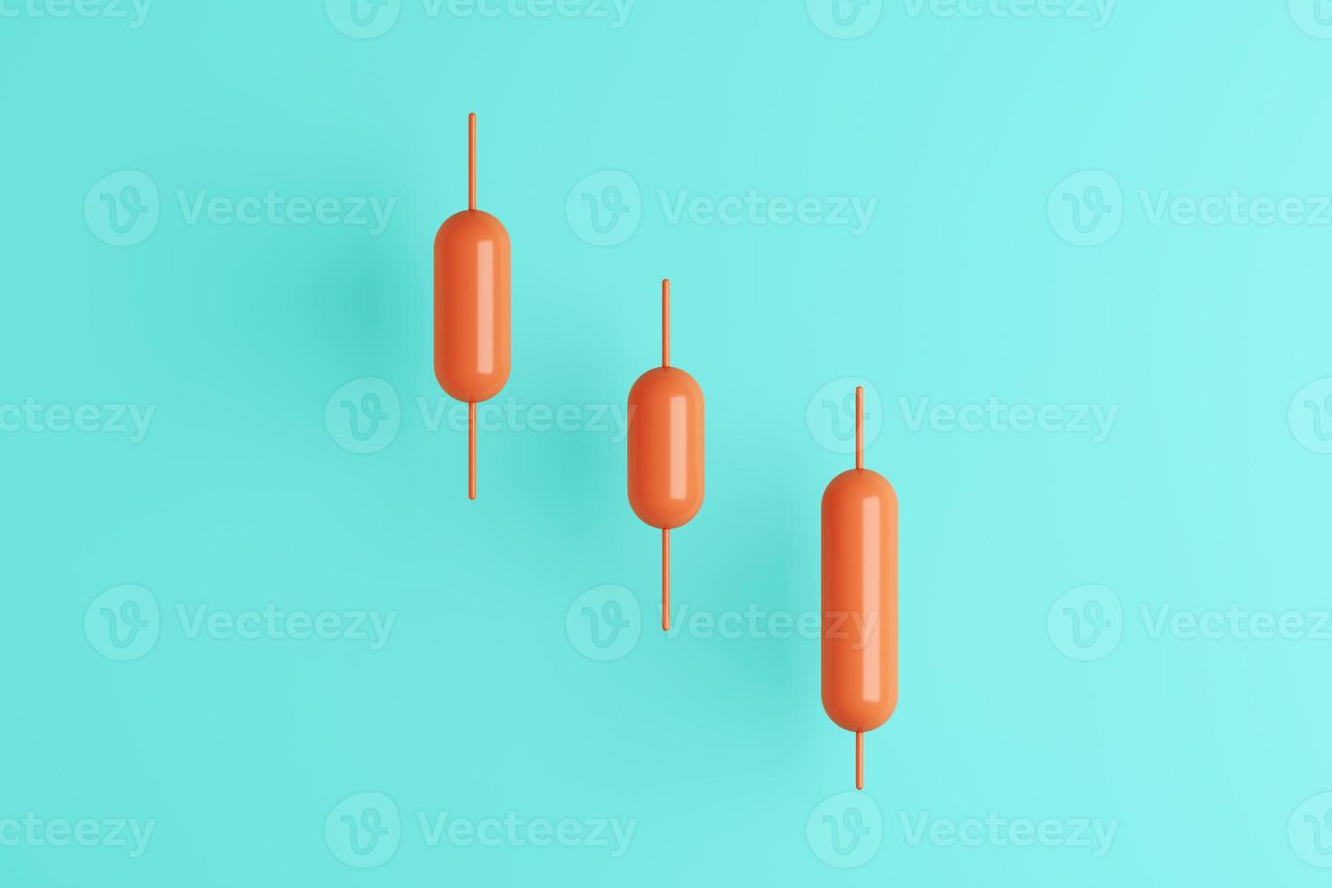 minimal background for investment, Downtrend candlestick chart for trading view. 3d rendering photo