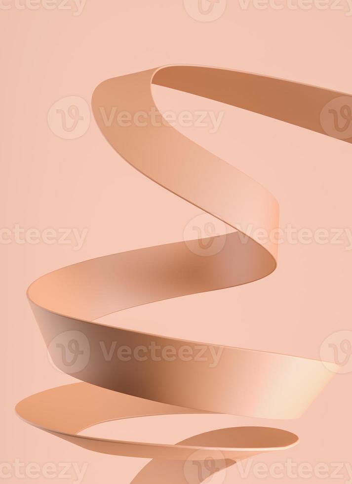 the abstract sculpture sway curve, abstract background for ads branding and product presentation. 3d rendering photo