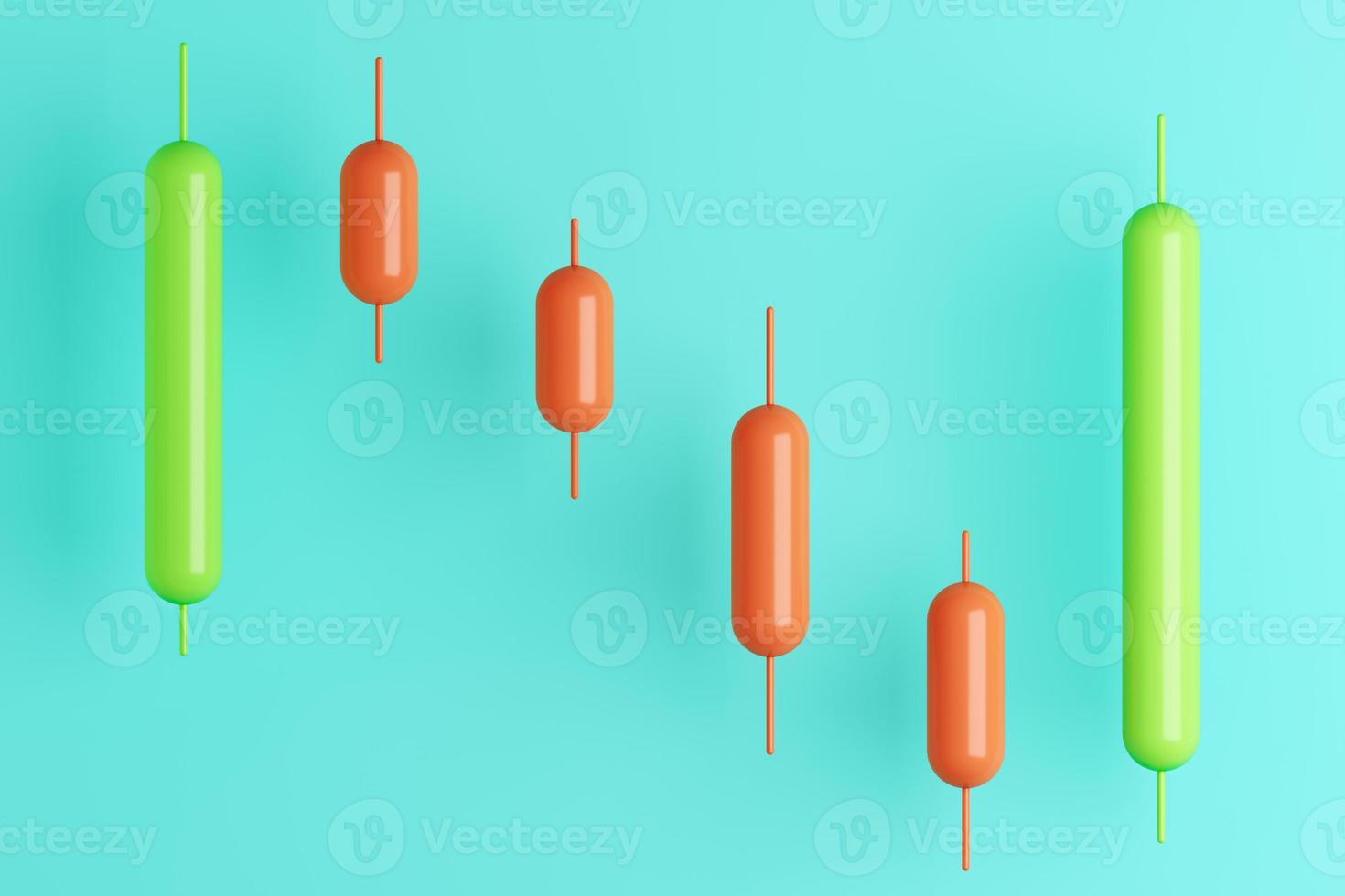 minimal background for investment, candlestick chart for trading view. 3d rendering photo