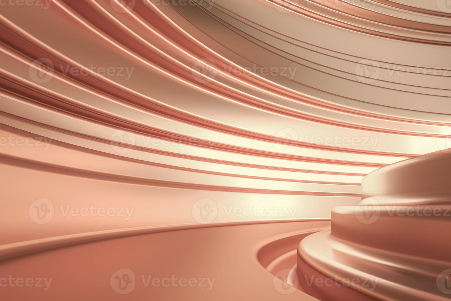 shiny champagne curve scene free space for background, abstract background for presentation. photo