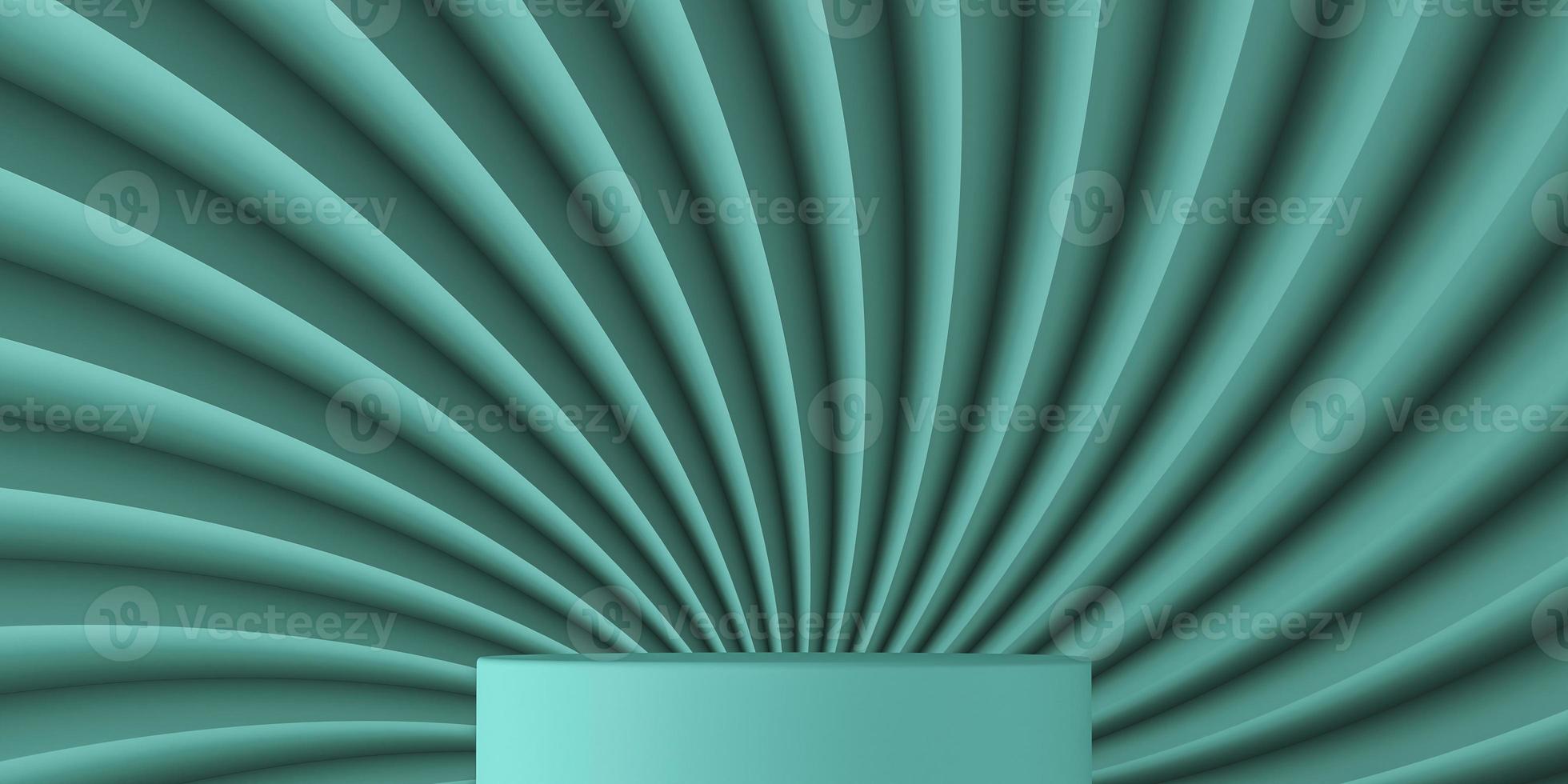 The podium surface zigzag twisted two tone color. abstract background for branding or presentation. 3d rendering photo