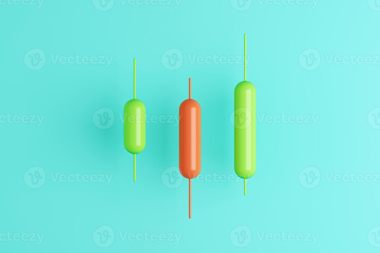 minimal background for investment, candlestick chart for trading view. 3d rendering photo
