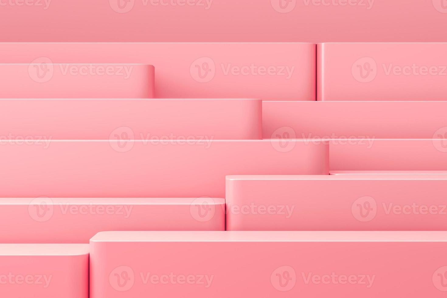 Minimalist mockup background for product presentation, a platform stacked up, pastel color style. 3d rendering photo