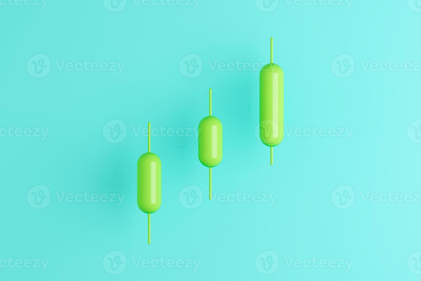 minimal background for investment, Uptrend candlestick chart for trading view. 3d rendering photo