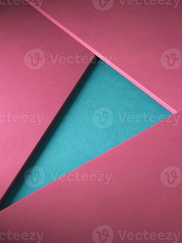 Abstract background pacific pick and turquoise color triangular shape. 3d rendering photo