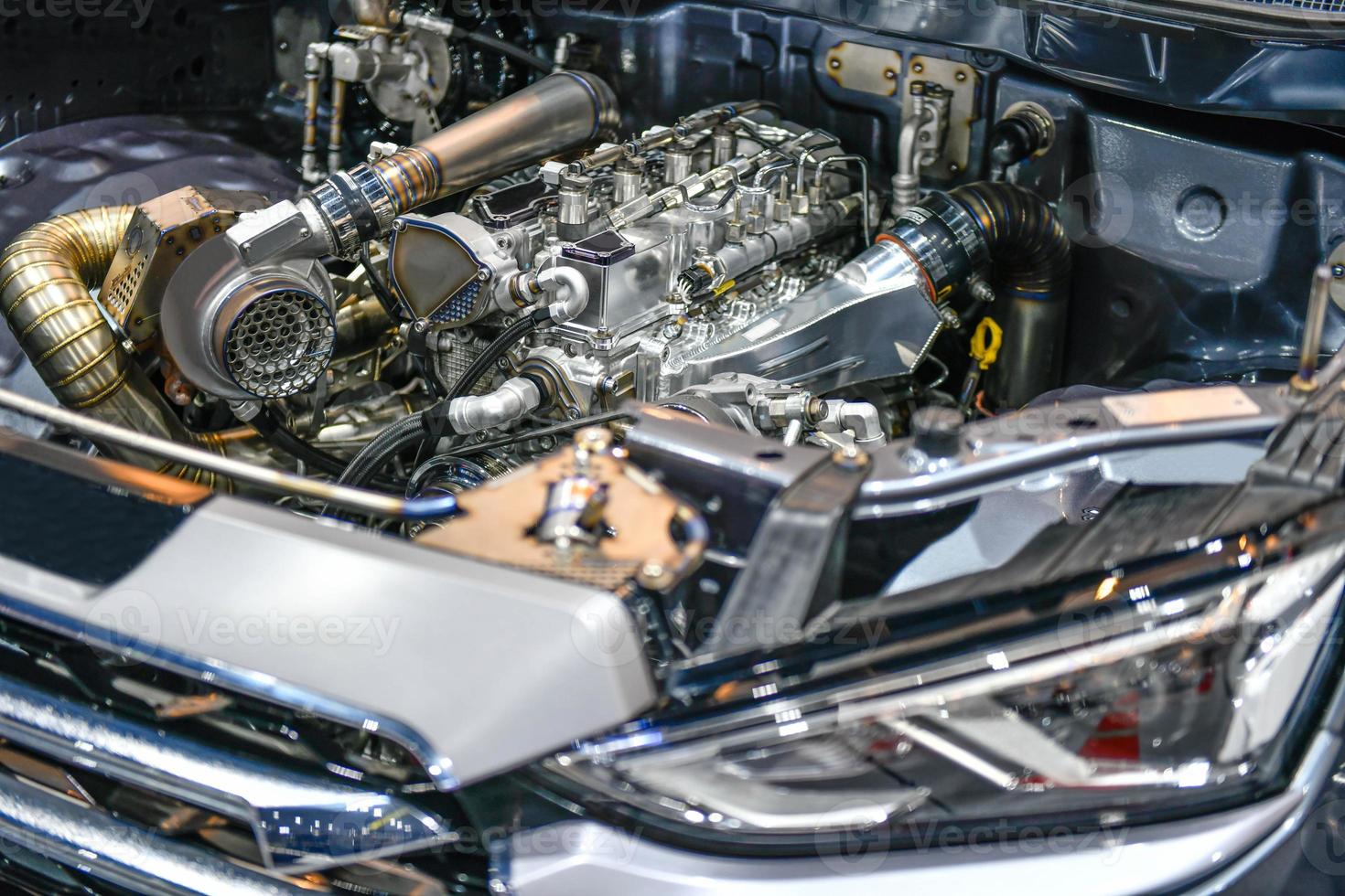 Details of car engine. Modification of the turbo engine photo