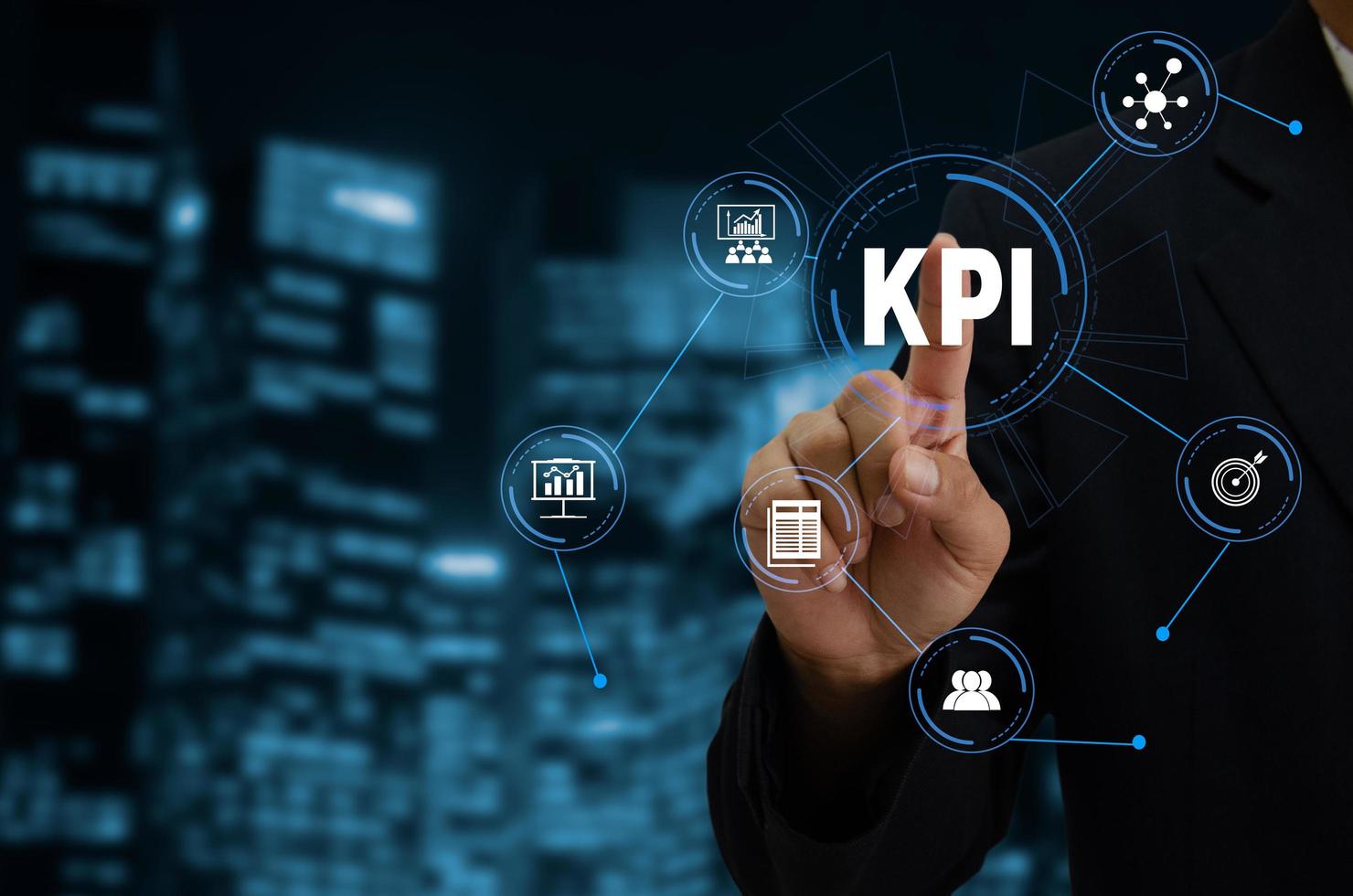 kpi indicador clave de rendimiento análisis de datos comerciales y éxito laboral foto