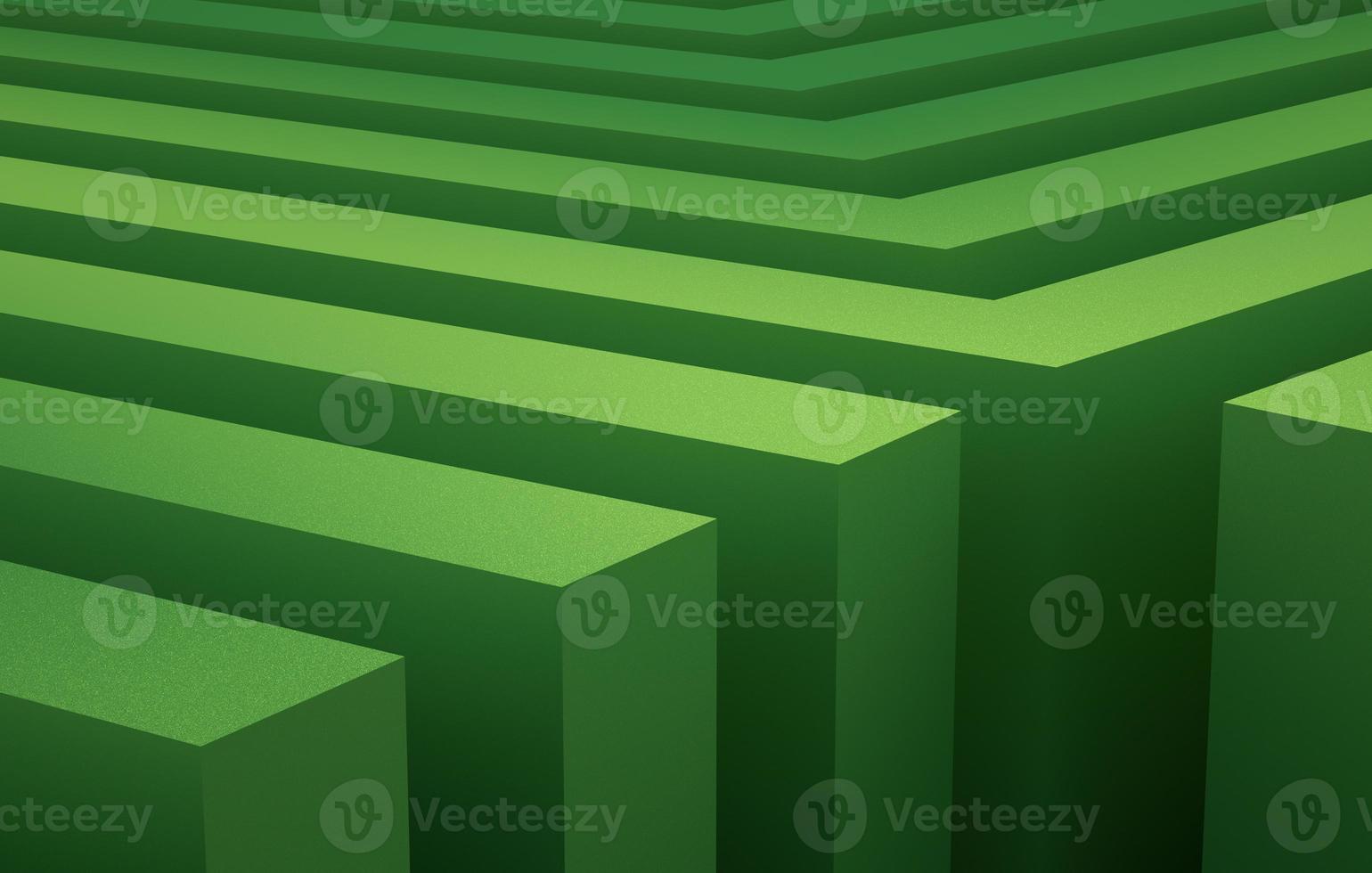 Geometric green stripe. Abstract background concept, 3d render photo