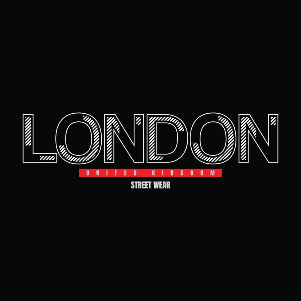 tipografía de ilustración de londres. perfecto para el diseño de camisetas vector