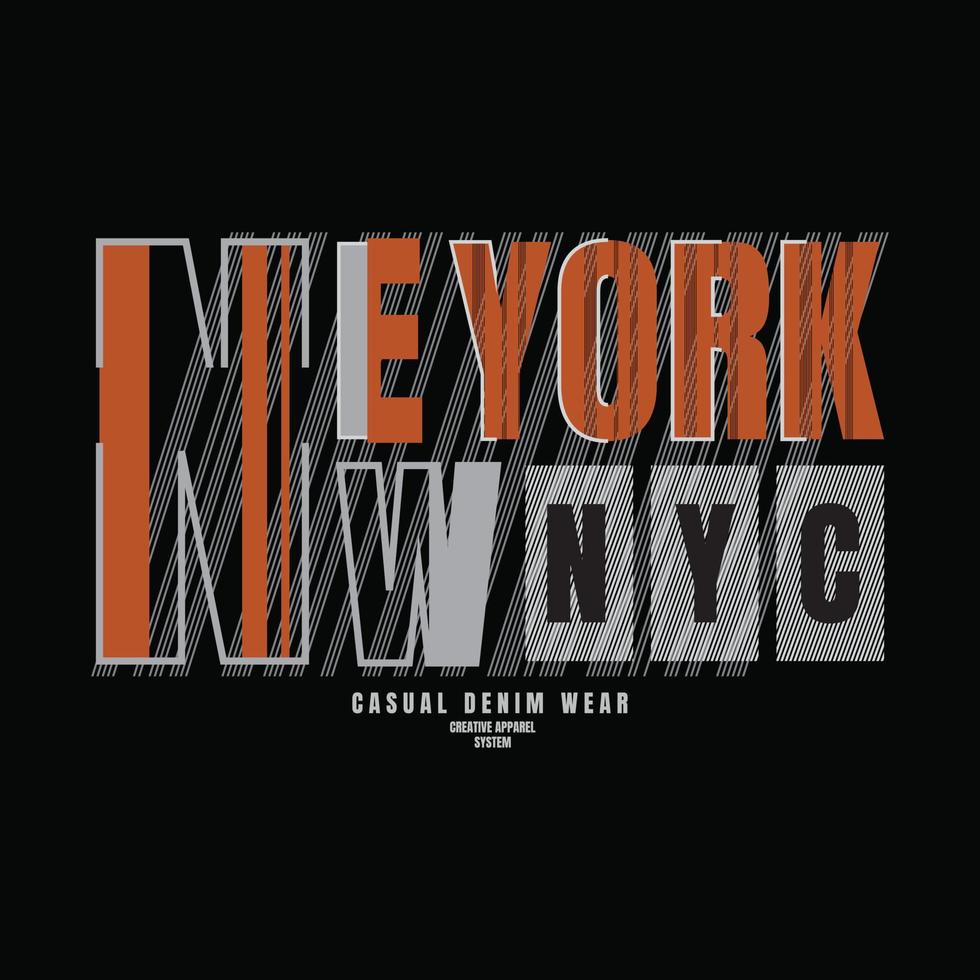 tipografía de ilustración de nueva york. perfecto para el diseño de camisetas vector