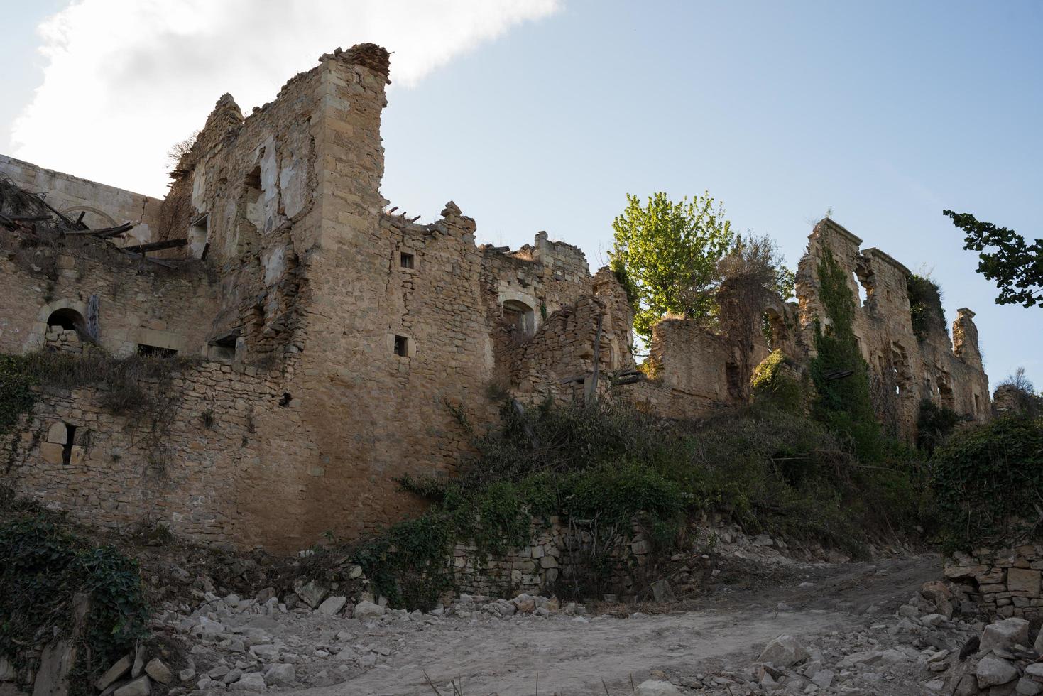 Beautiful ruins of the ancient Monastery of Santa Maria de Rioseco, Merindades, Burgos, Spain photo