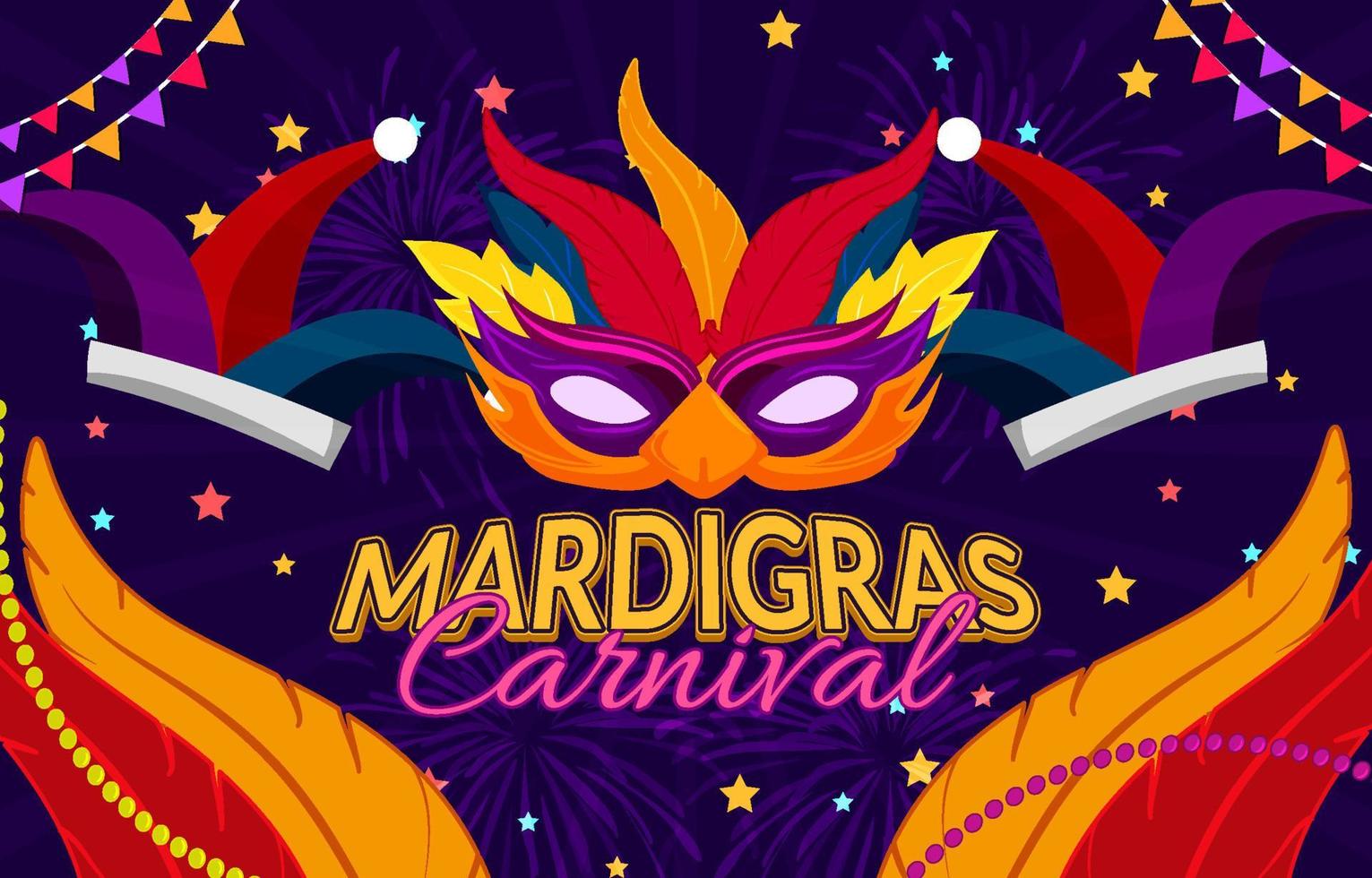 fondo de carnaval de mardi gras vector