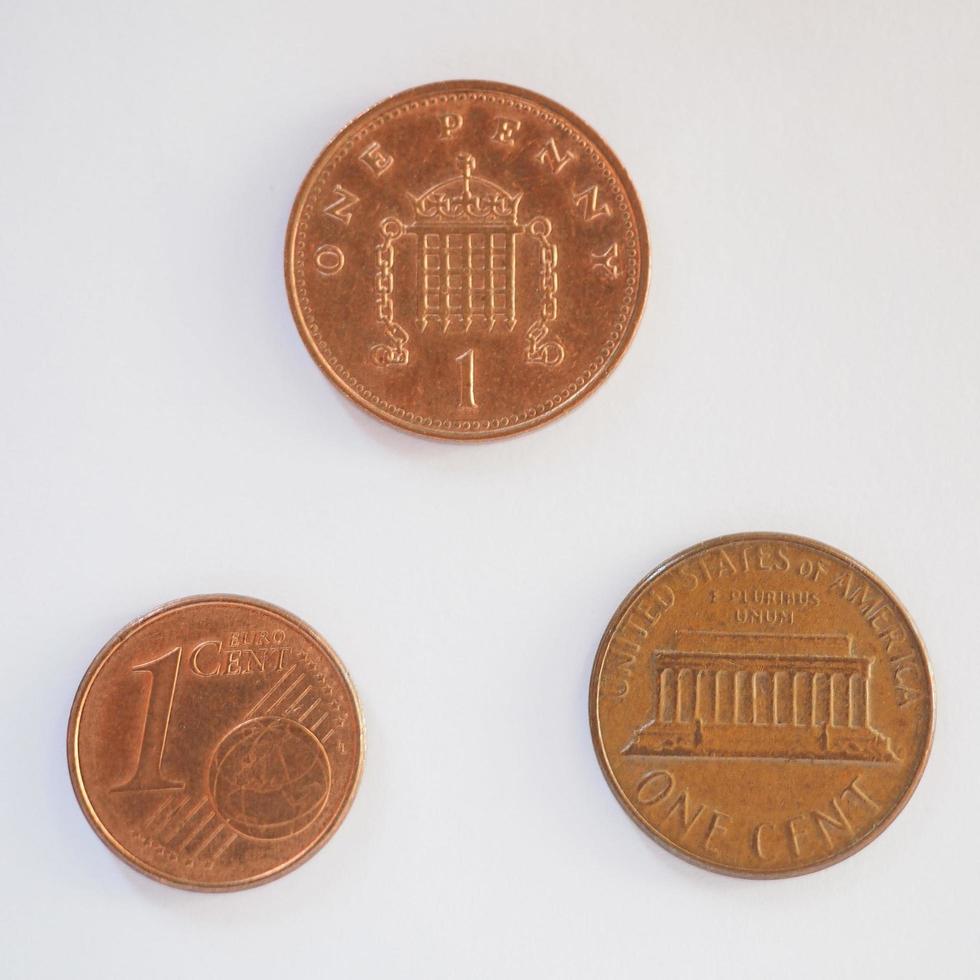 One cent coins photo
