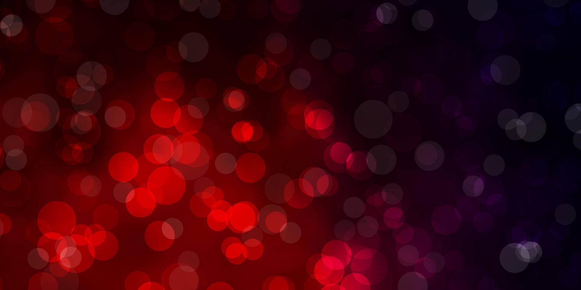 Dark Blue, Red vector background with bubbles.