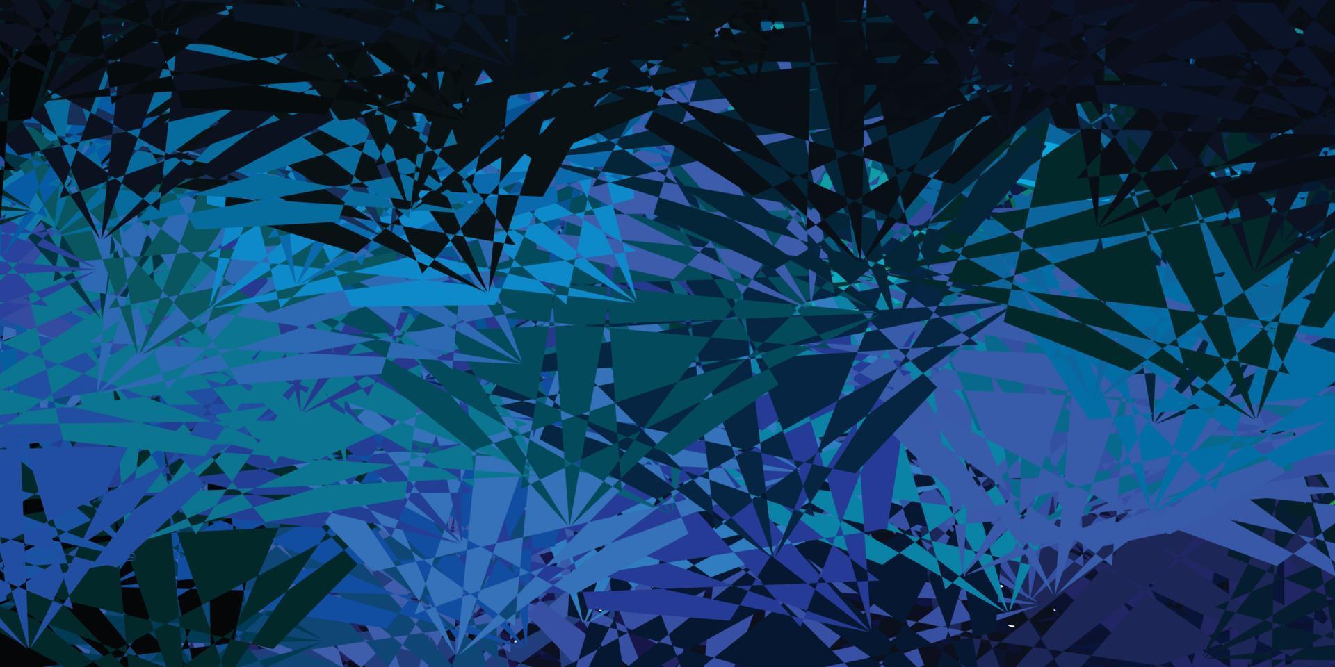 Dark Blue, Green vector background with random forms.