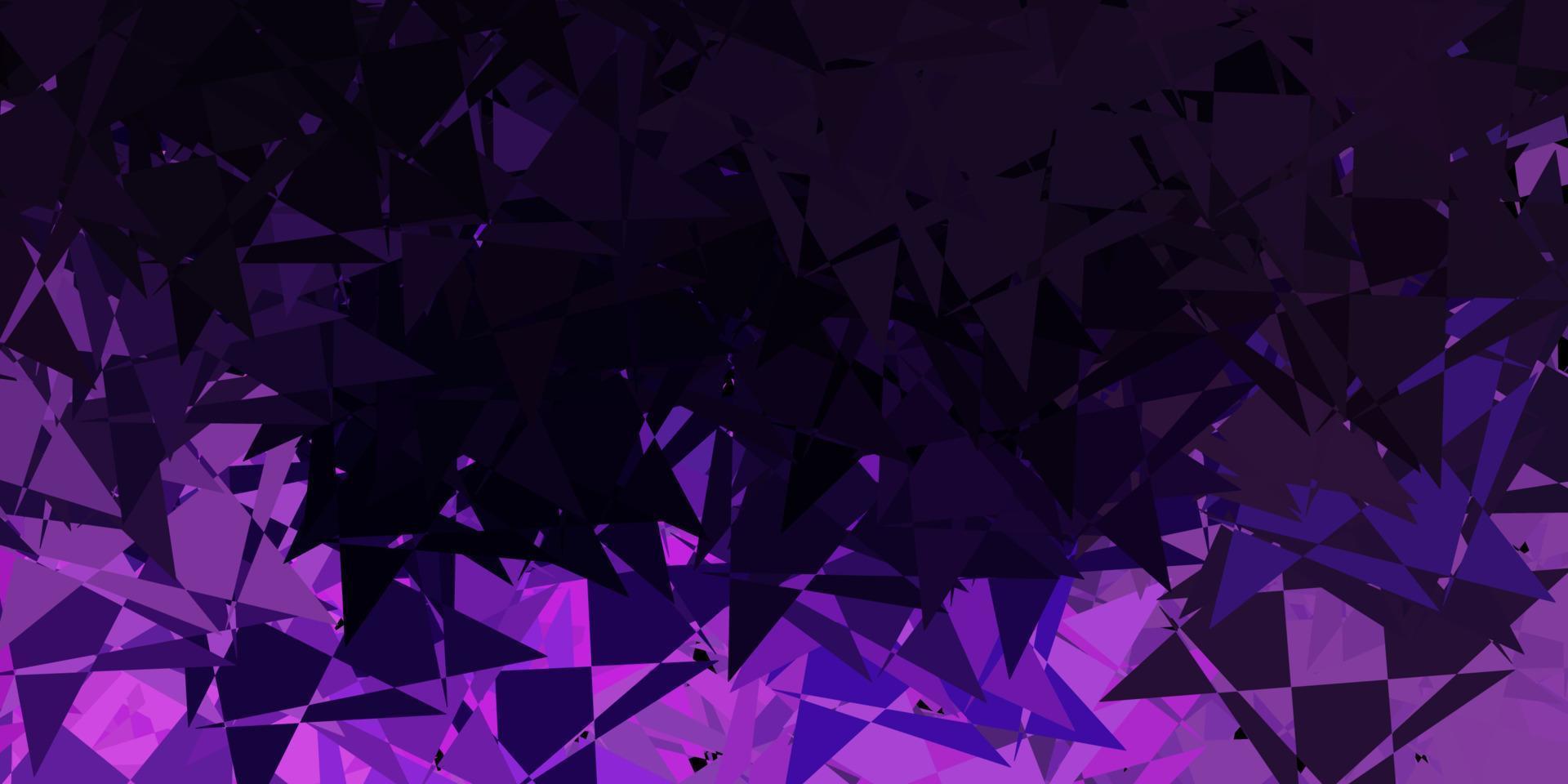 Dark purple vector template with triangle shapes.