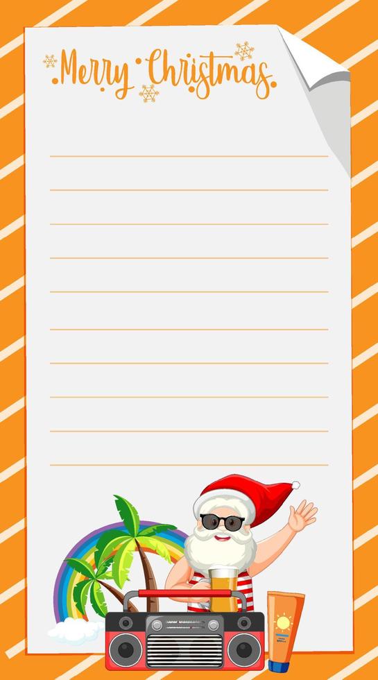 Empty paper decorated with Christmas theme vector
