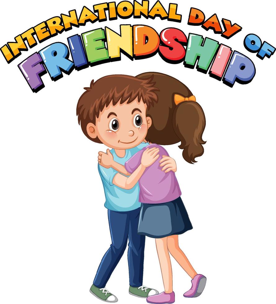 International friendship day with best friend kids 5346776 Vector Art at  Vecteezy