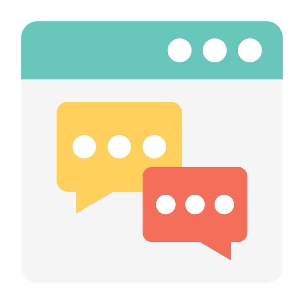 Trendy Chatting Concepts vector