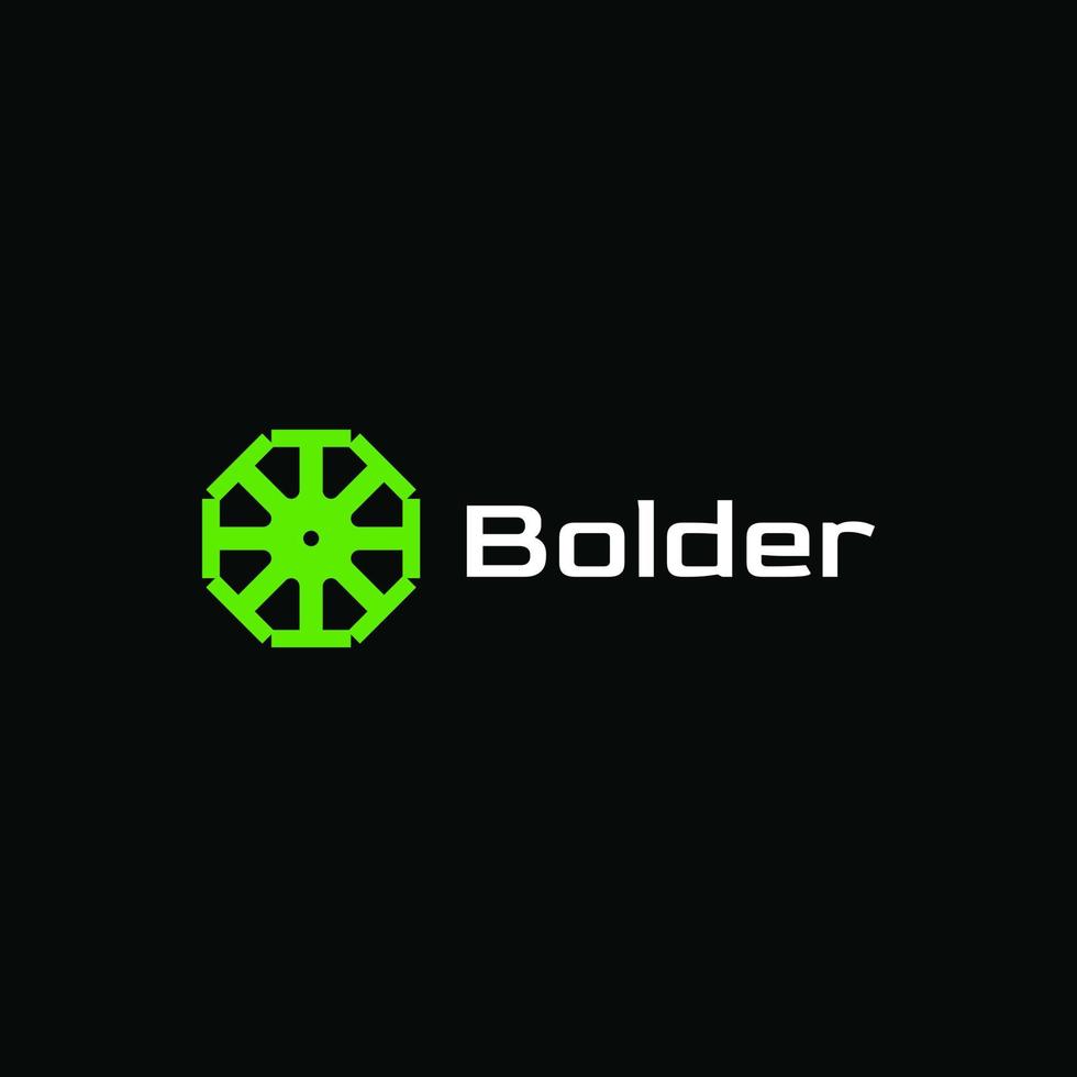 bold modern tech logo design vector