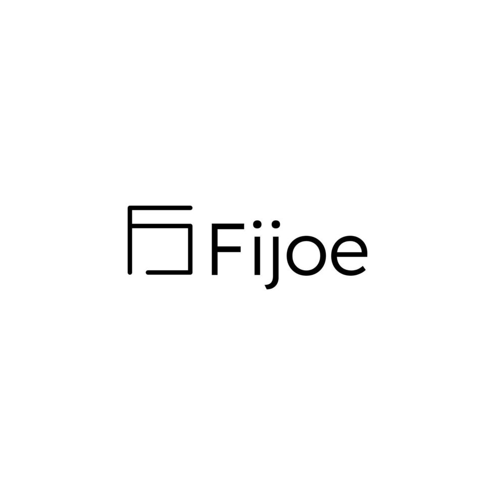 Monogram F J  logo design vector