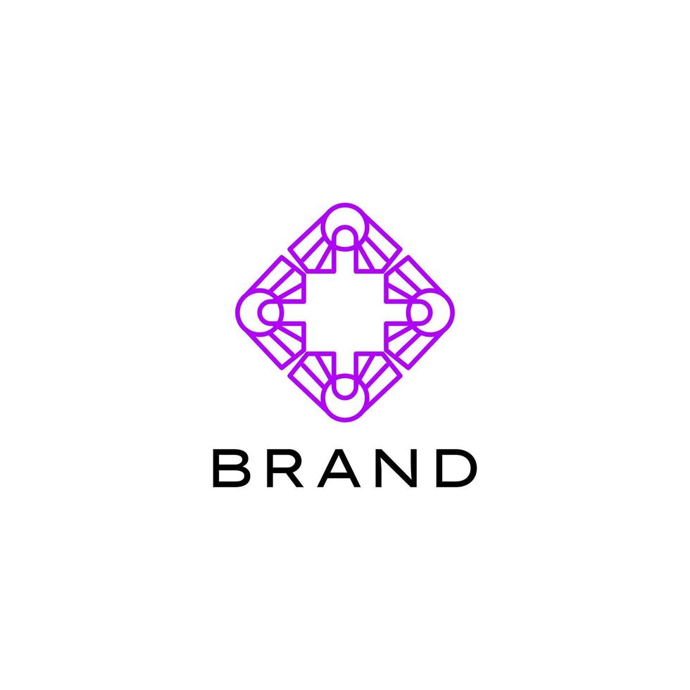 Technology Mono Line Futuristic logo vector