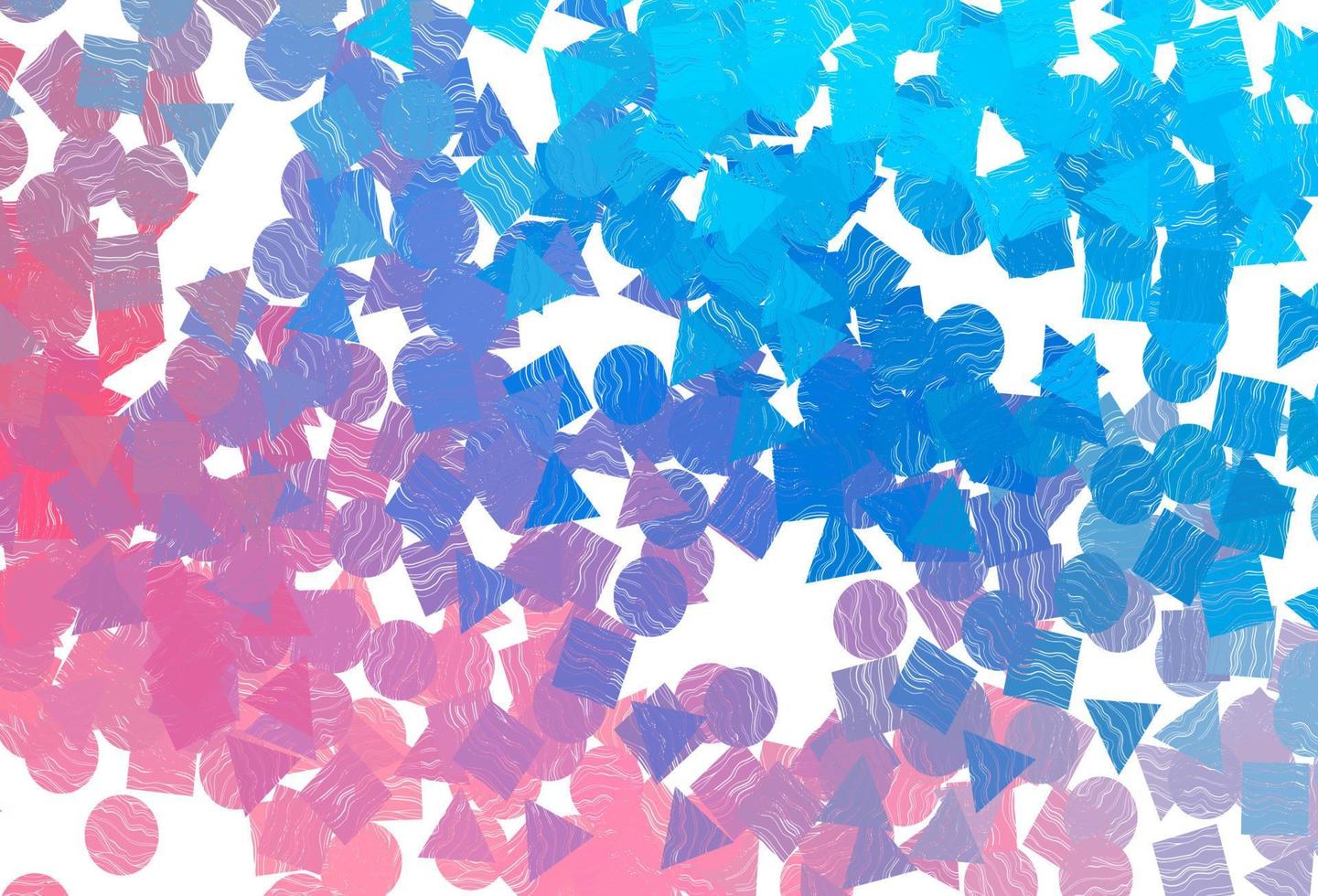 Light  blue, red vector cover in polygonal style with circles.