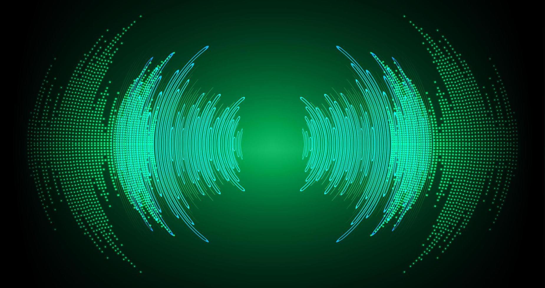 Sound waves oscillating dark light vector