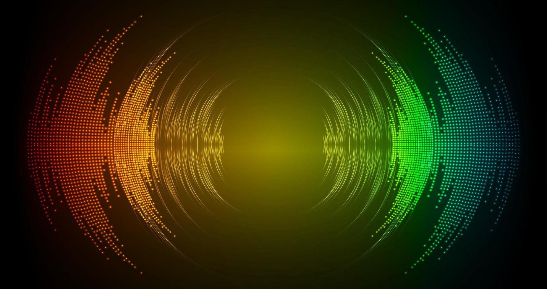 Sound waves oscillating dark light vector
