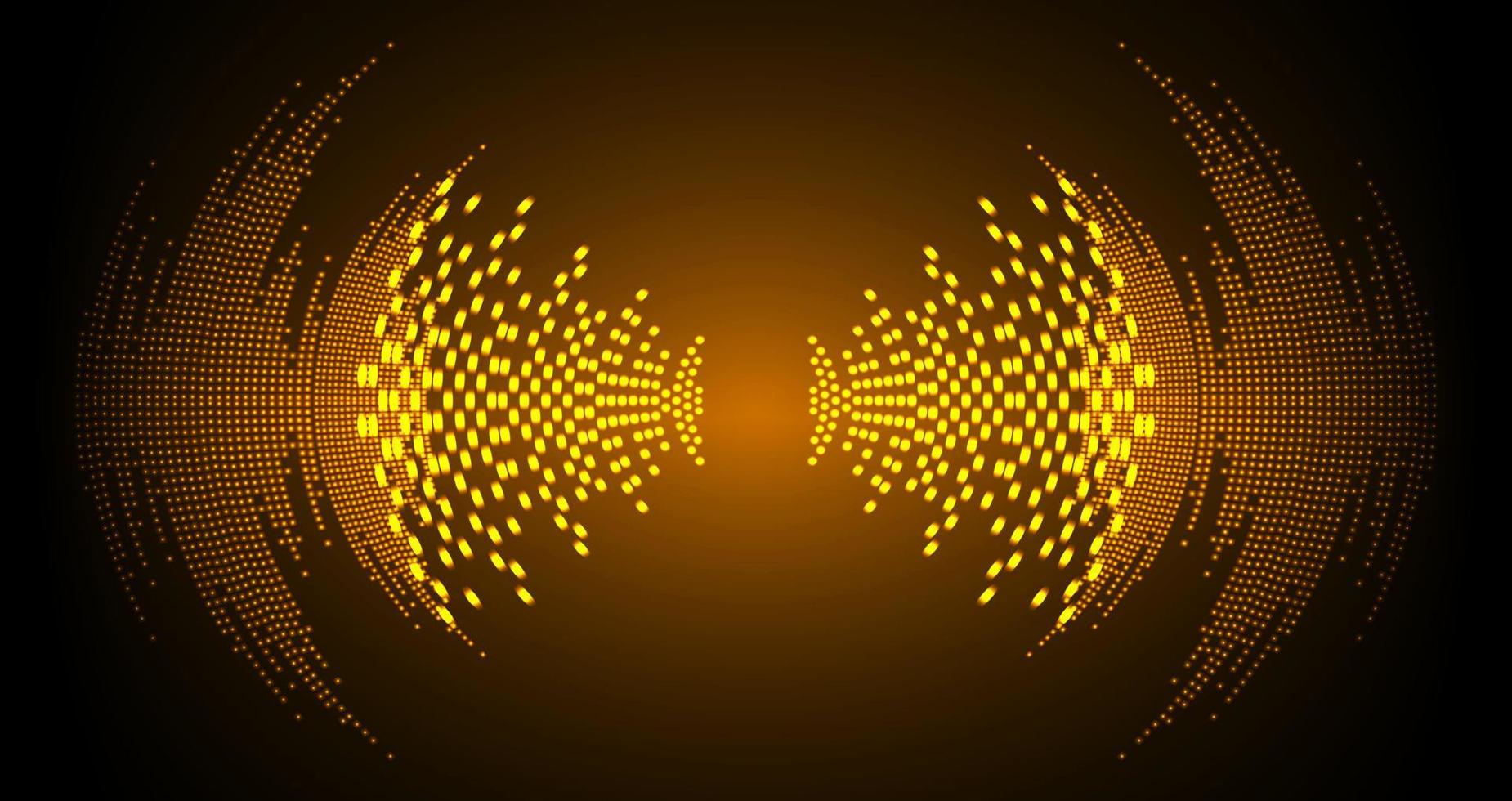 Sound waves oscillating dark light vector