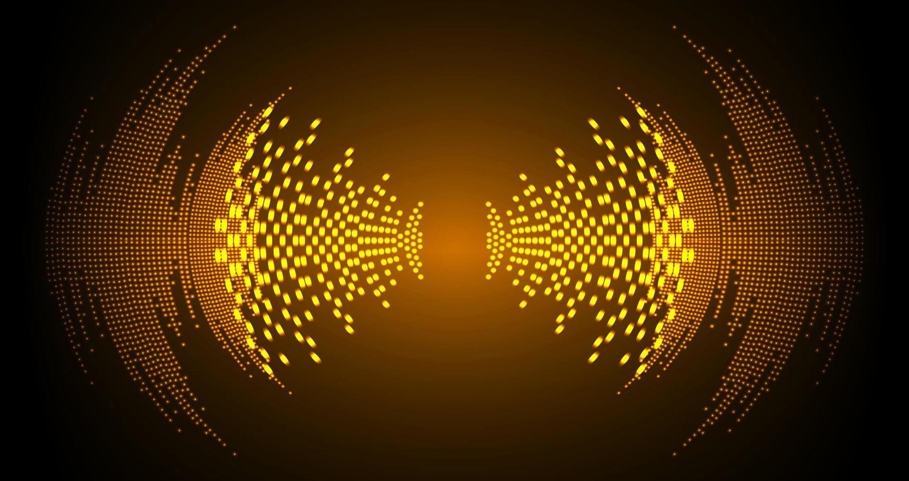 ondas de sonido oscilando luz oscura vector