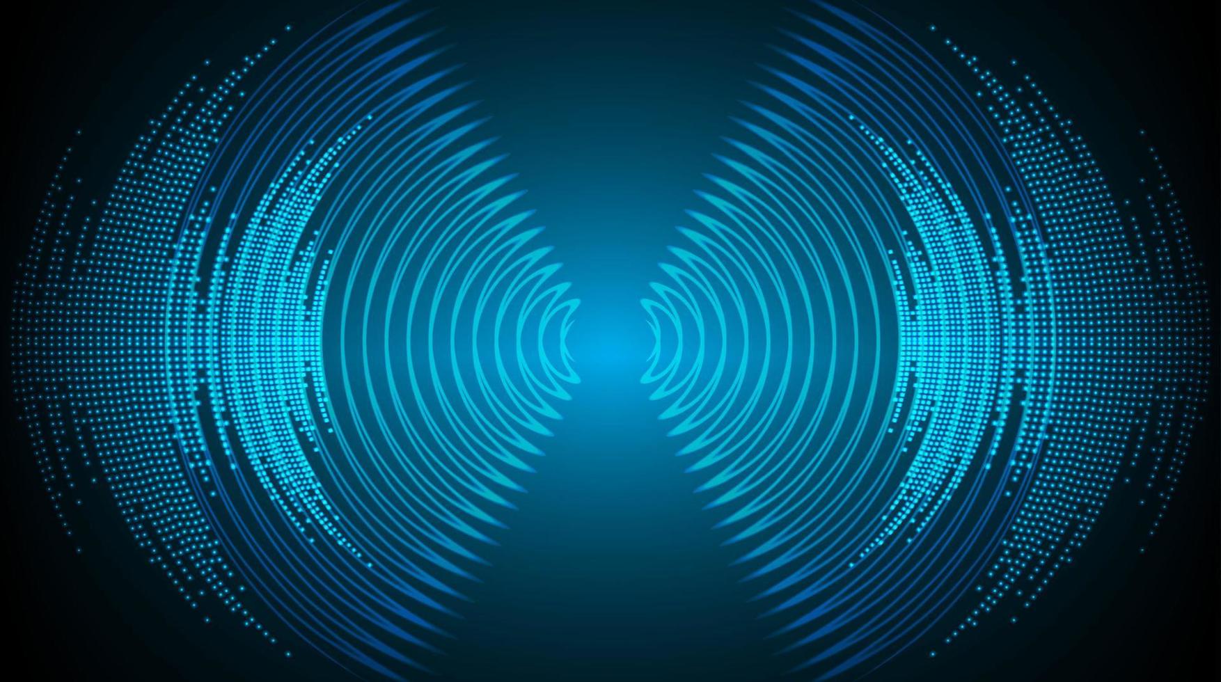 Sound waves oscillating dark light vector