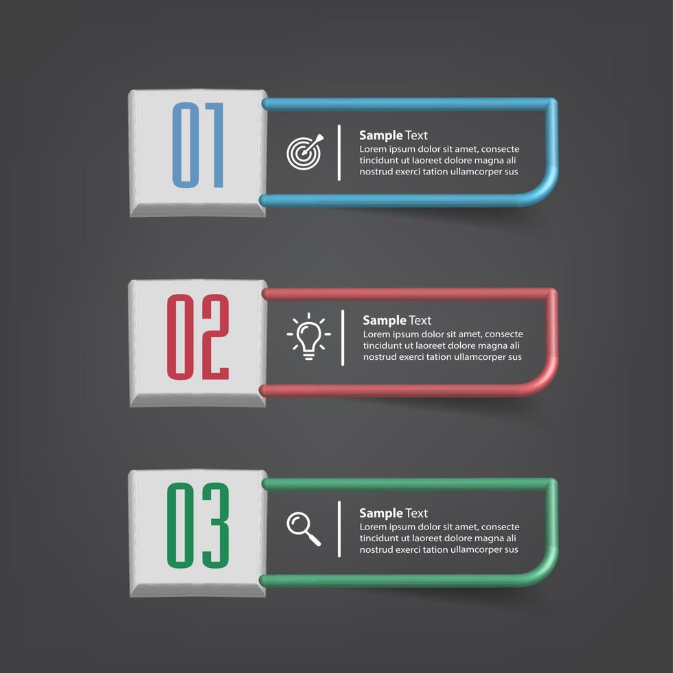 modern text box template, infographics banner vector