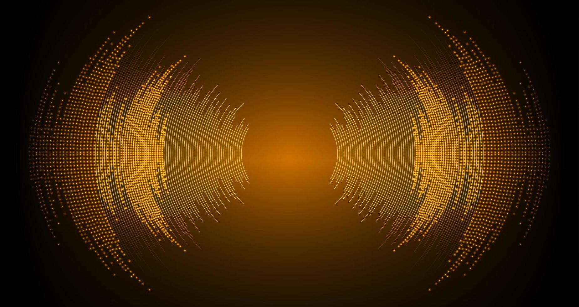 Sound waves oscillating dark light vector