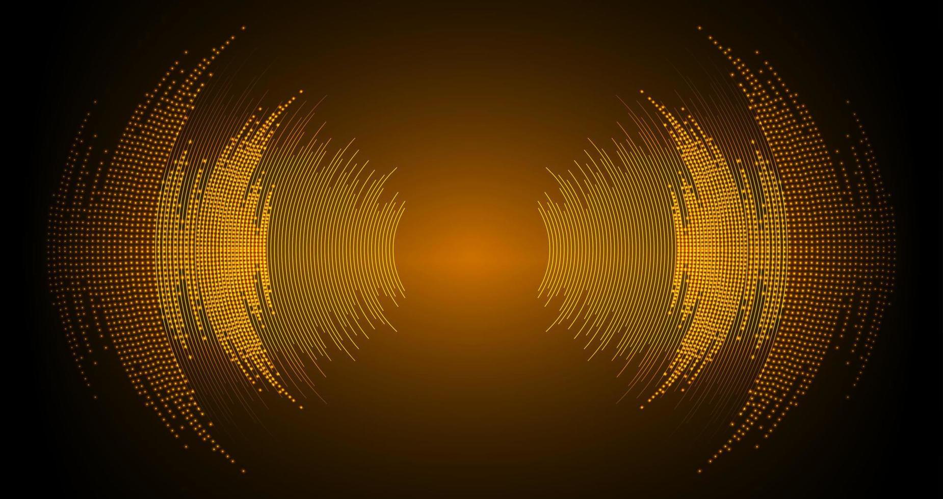 Sound waves oscillating dark light vector