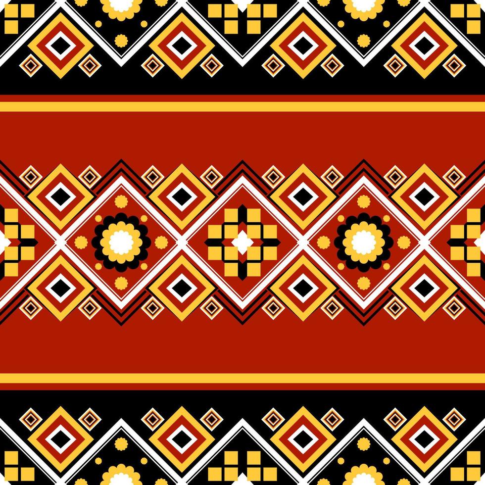 Red gemetric design with ethic pattern for backround, wallpaper vector
