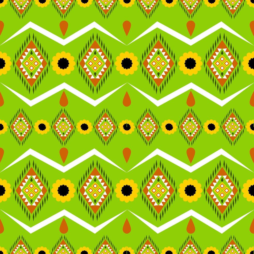 Geometric seamless pattern with green lemon background vector