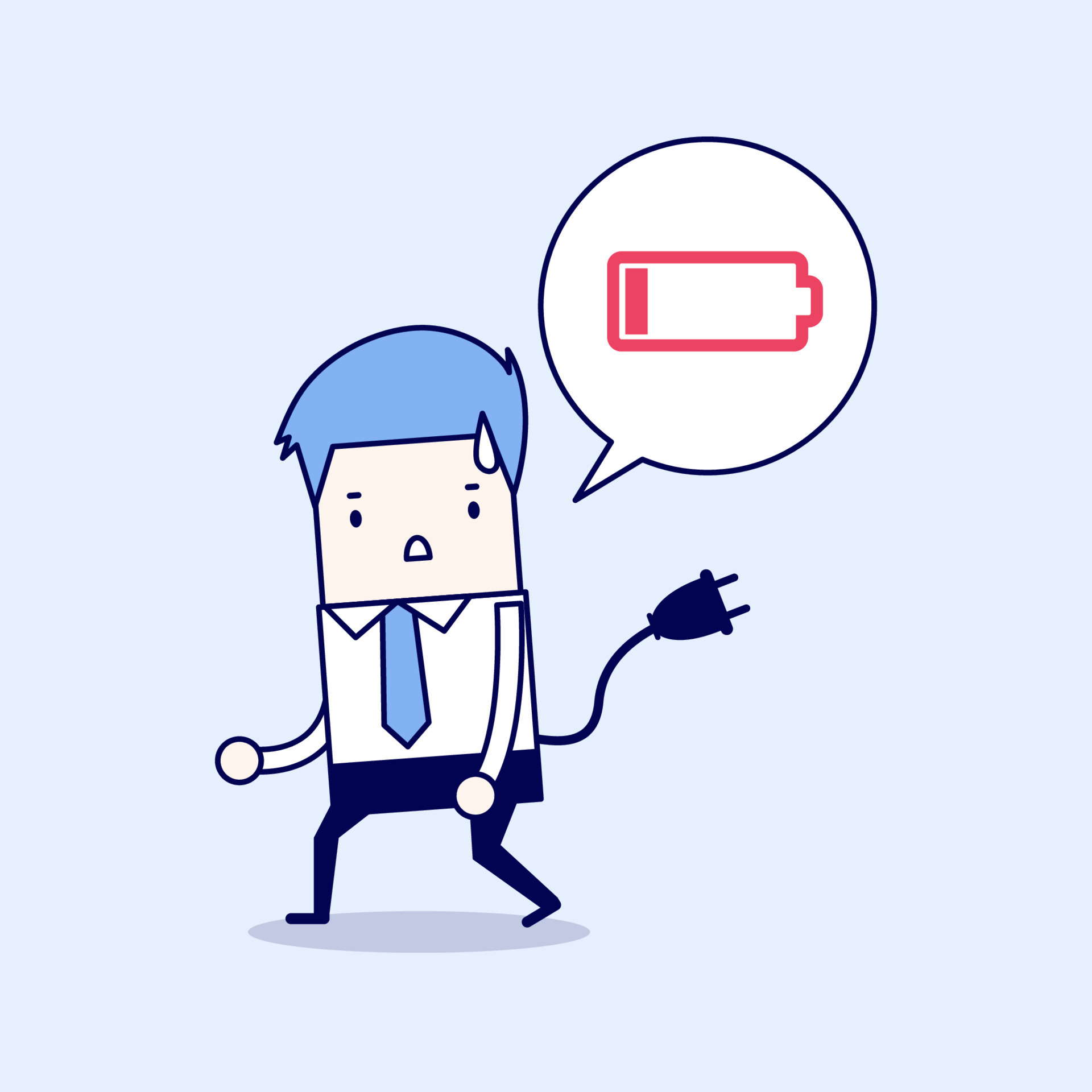 Businessman feeling tired and low power battery. Cartoon character thin line style vector. 5347587 Vector Art at Vecteezy Businessman feeling tired and low power battery. Cartoon character thin line style vector. 5347587 Vector Art at Vecteezy