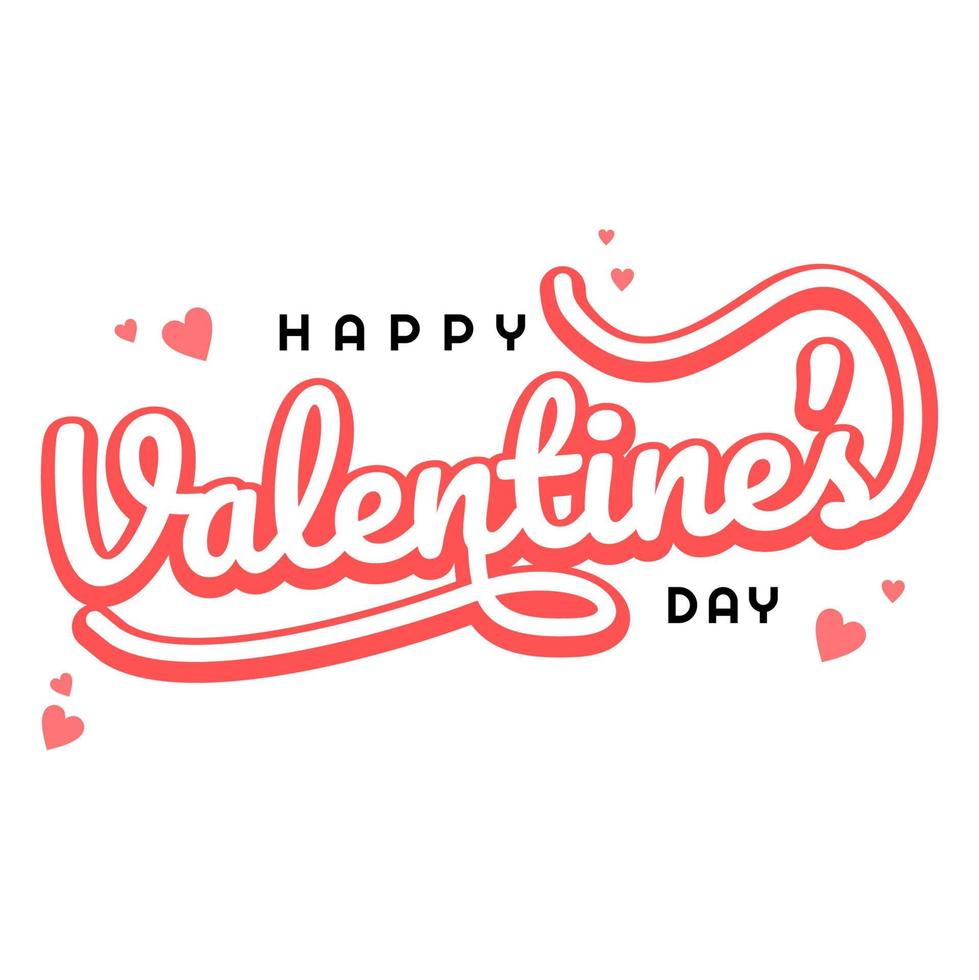 Happy Valentine Lettering vector