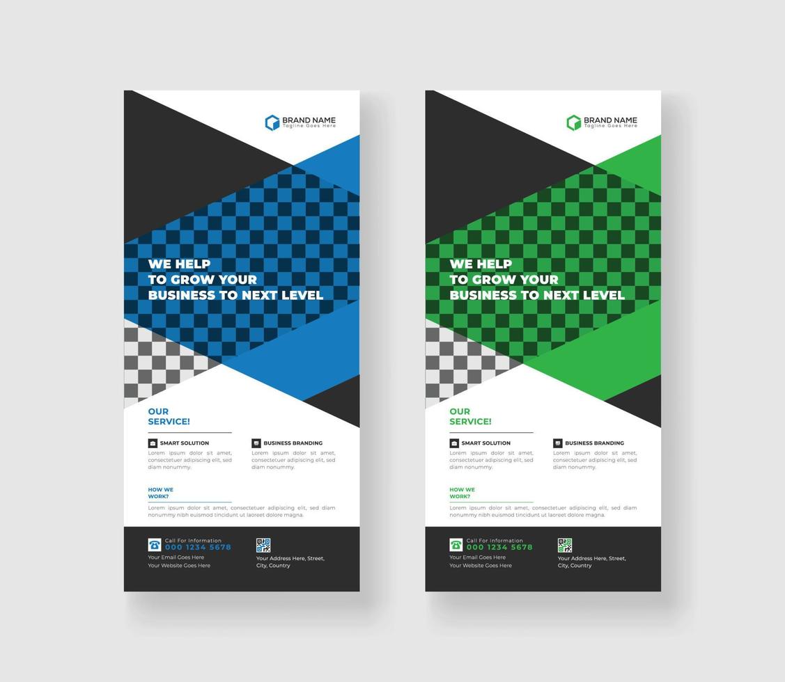 Corporate business dl flyer or rack card design vector