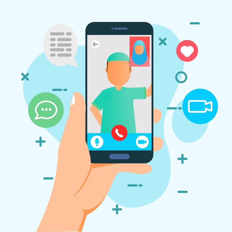 Video call concepts vector illustration