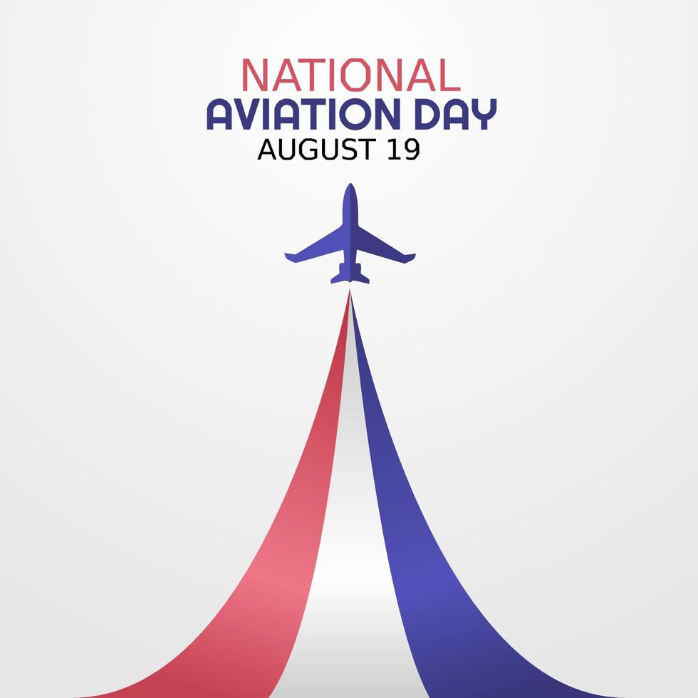 National Aviation Day vector illustration