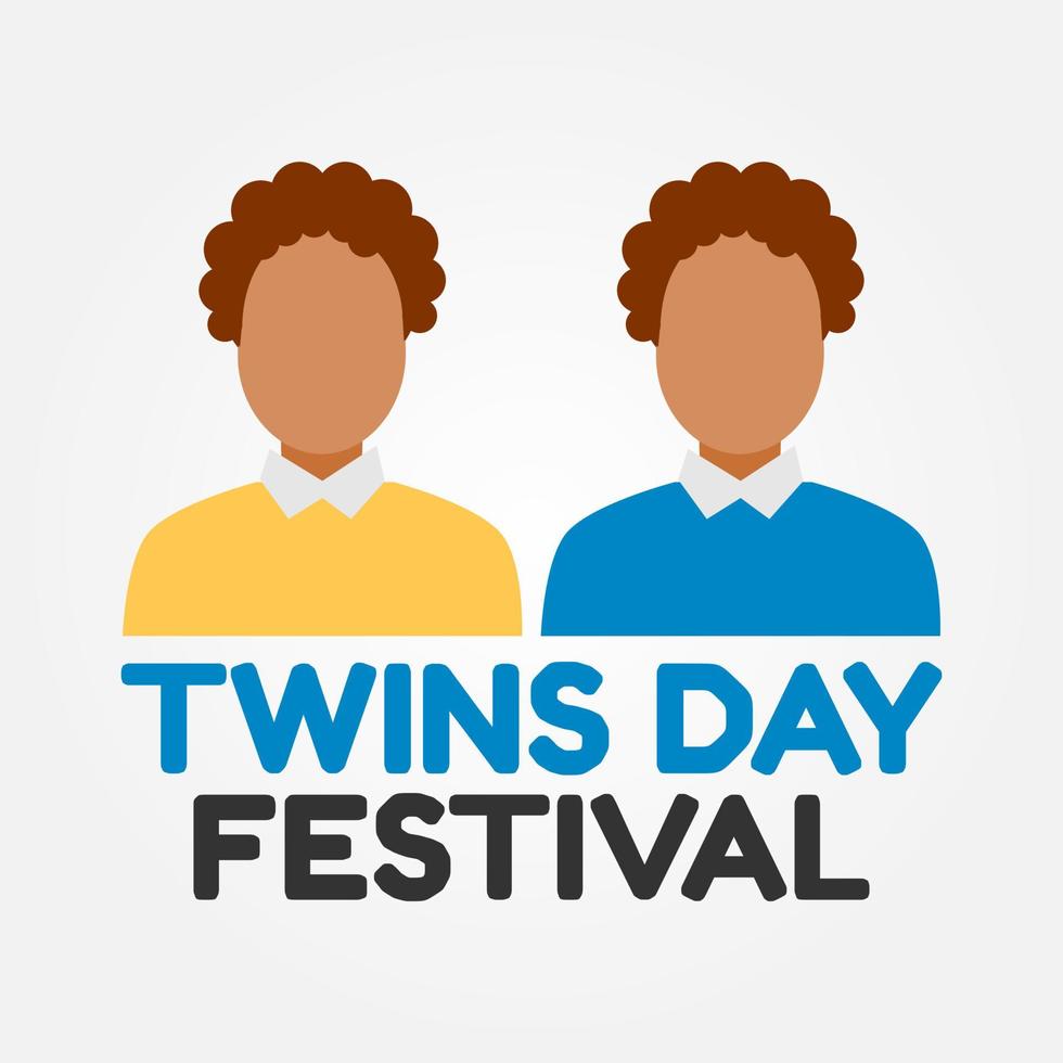 twins day festival vector lllustration
