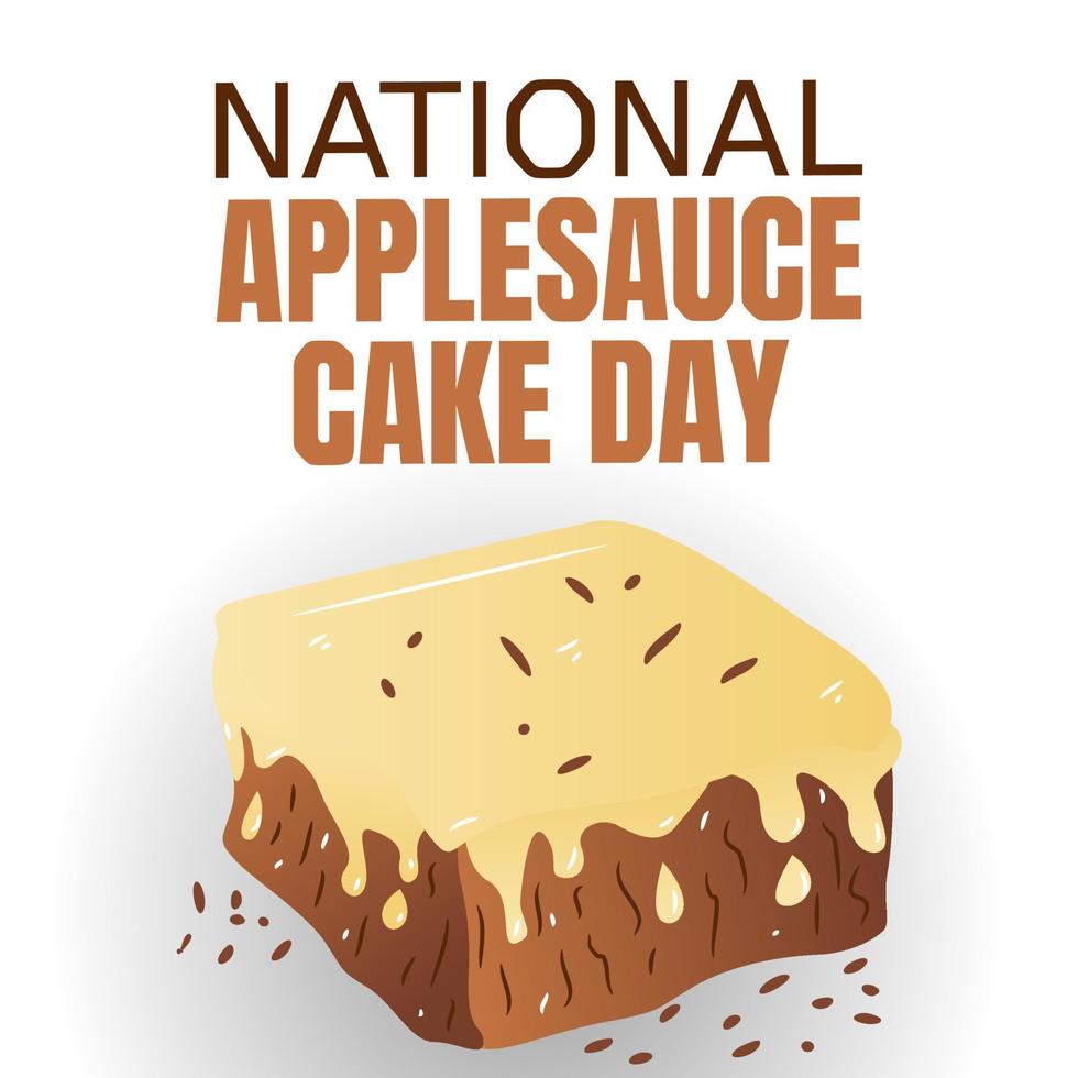 national applesauce cake day vector lllustration