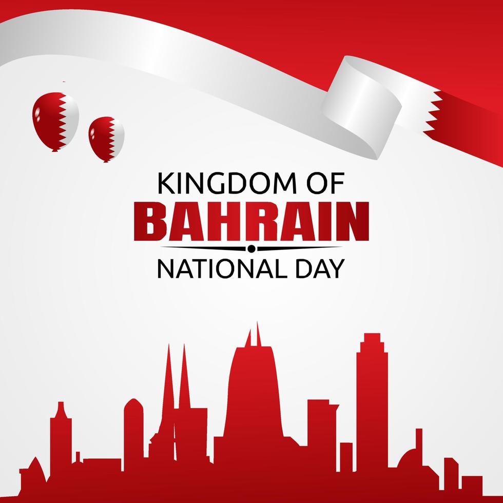 Bahrain national day vector lllustration