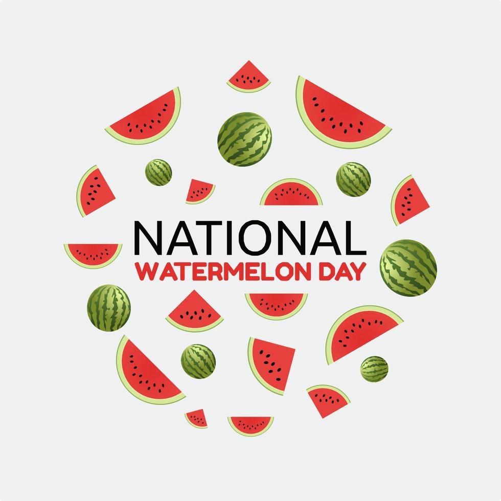 national watermelon day vector lllustration