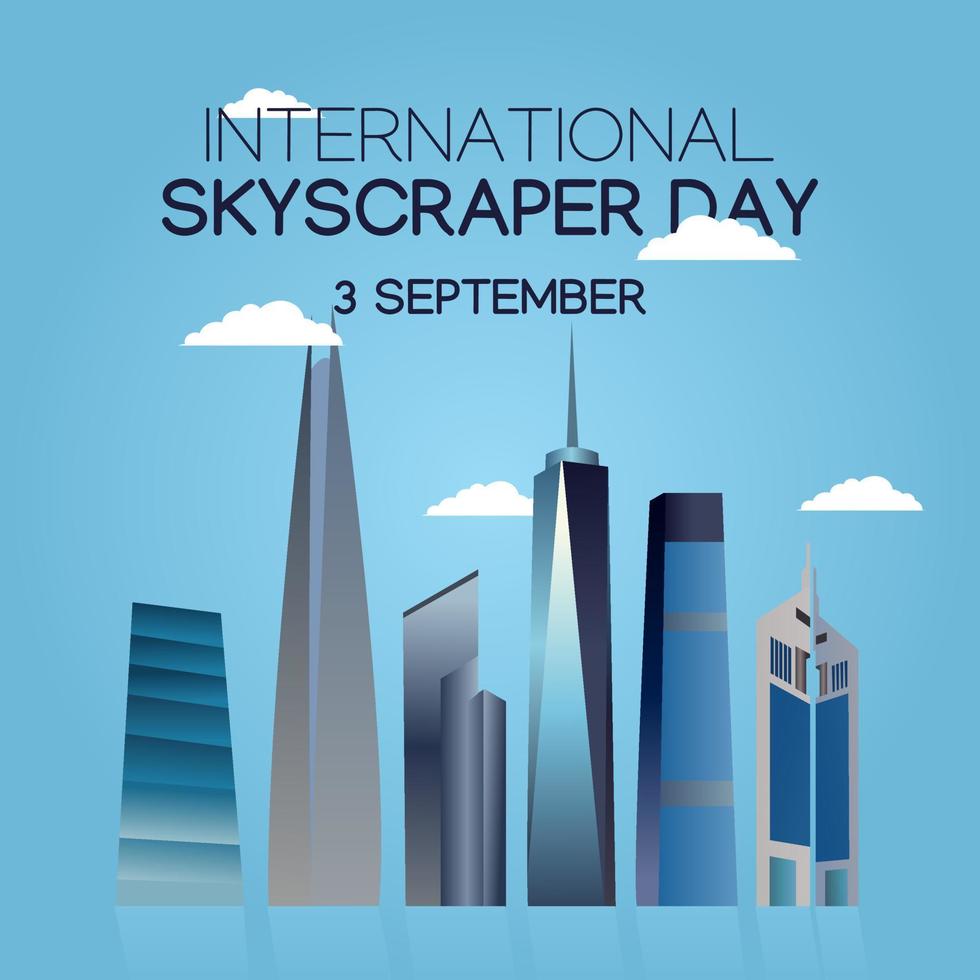 World Skyscraper Day vector lllustration